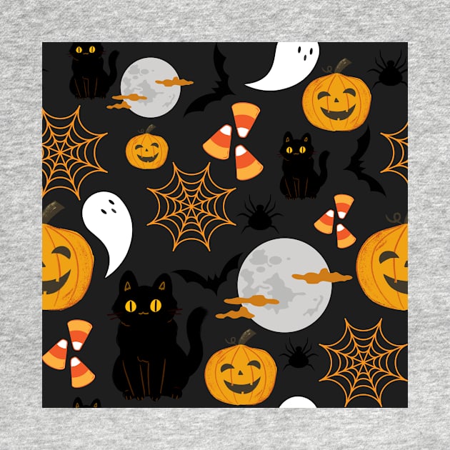 Halloween Pattern Black by Keniixx